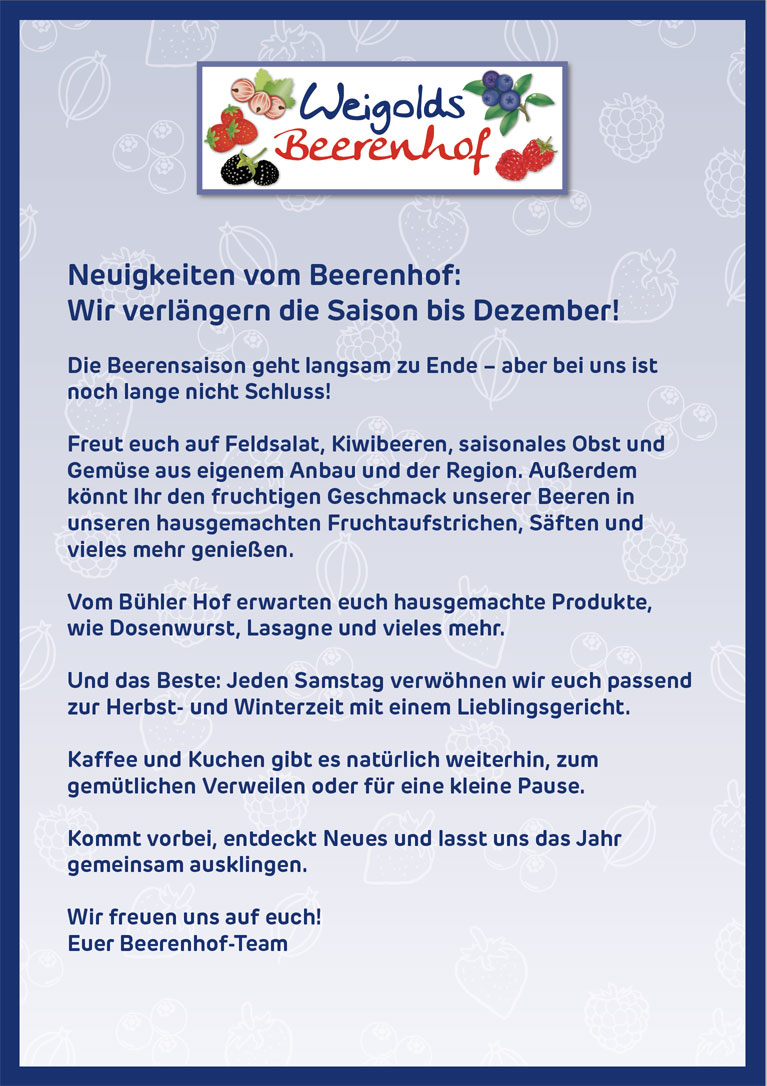 Neu: Kaffee und Kuchen im Hofladen